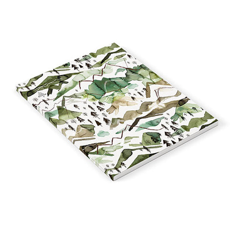 Ninola Design Mountains landscape Green Notebook