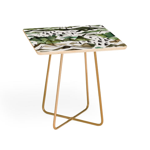 Ninola Design Mountains landscape Green Side Table