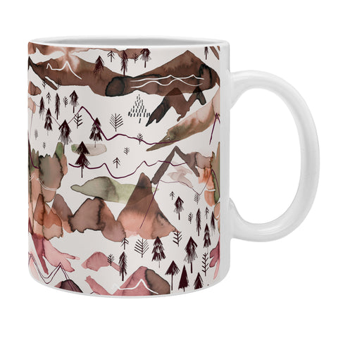 Ninola Design Mountains Red Coffee Mug