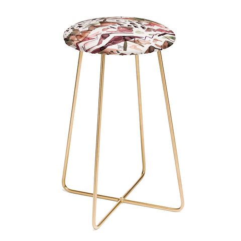 Ninola Design Mountains Red Counter Stool