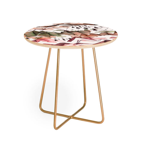 Ninola Design Mountains Red Round Side Table