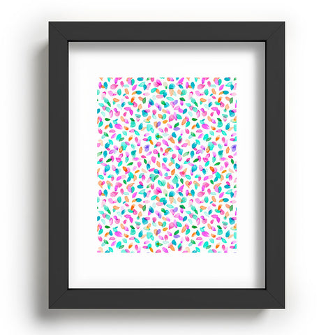 Ninola Design Multicolored Confetti Flowers Recessed Framing Rectangle