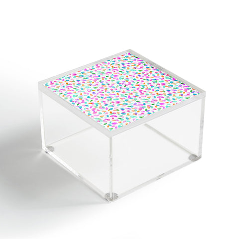 Ninola Design Multicolored Confetti Flowers Acrylic Box