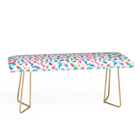 Ninola Design Multicolored Confetti Flowers Bench