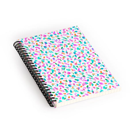 Ninola Design Multicolored Confetti Flowers Spiral Notebook