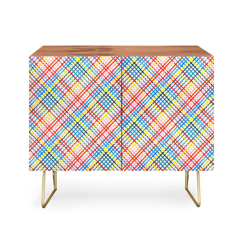 Ninola Design Multicolored diagonal gingham Credenza