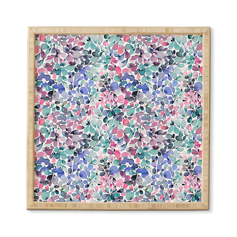 Ninola Design Multicolored Floral Ivy Pastel Framed Wall Art
