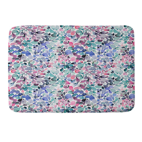 Ninola Design Multicolored Floral Ivy Pastel Memory Foam Bath Mat