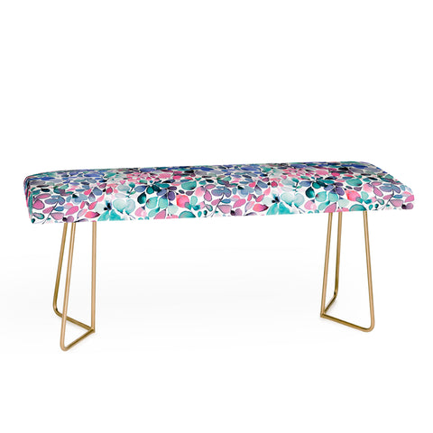 Ninola Design Multicolored Floral Ivy Pastel Bench