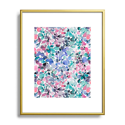Ninola Design Multicolored Floral Ivy Pastel Metal Framed Art Print