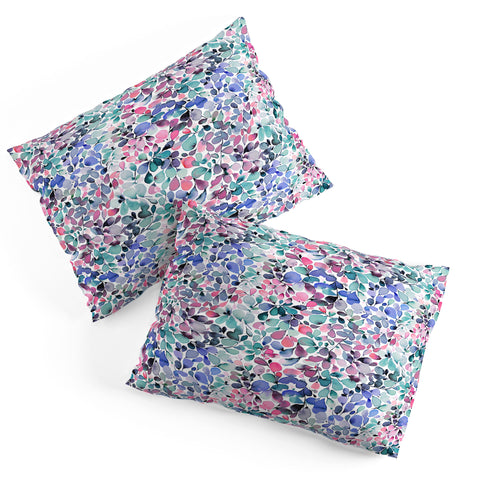 Ninola Design Multicolored Floral Ivy Pastel Pillow Shams