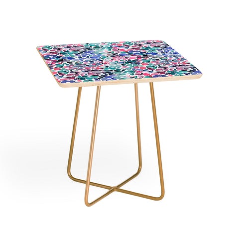 Ninola Design Multicolored Floral Ivy Pastel Side Table
