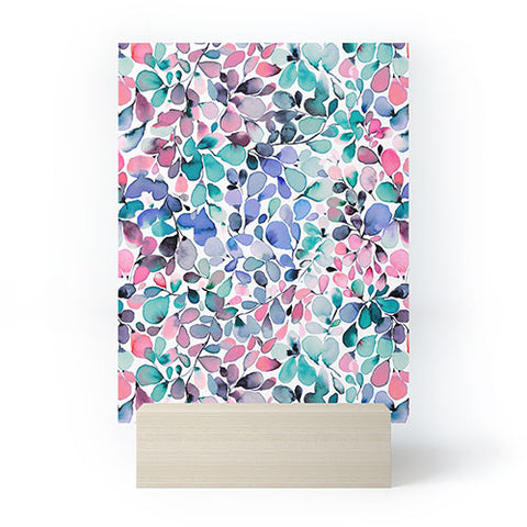 Ninola Design Multicolored Floral Ivy Pastel Mini Art Print