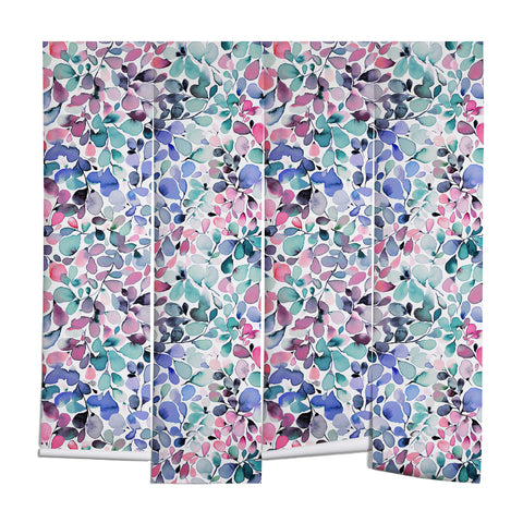 Ninola Design Multicolored Floral Ivy Pastel Wall Mural