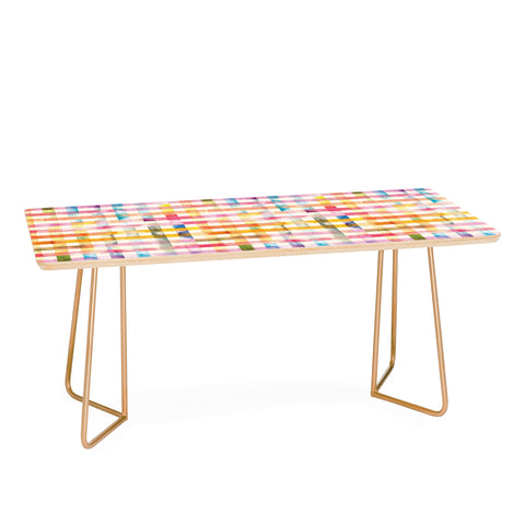Ninola Design Multicolored gingham squares watercolor Coffee Table