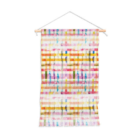Ninola Design Multicolored gingham squares watercolor Wall Hanging Portrait