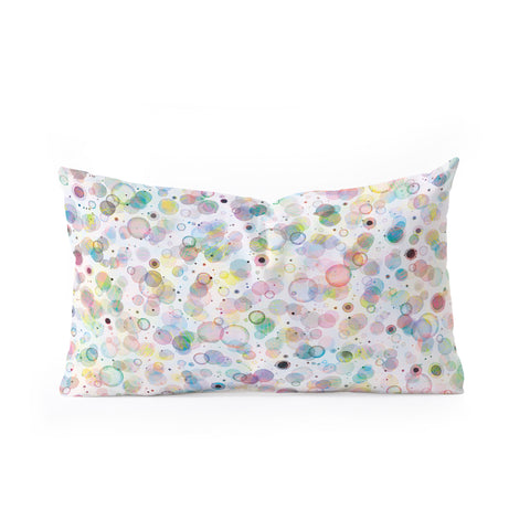 Ninola Design Multicolored pastel bubbles dream Oblong Throw Pillow