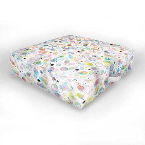 Ninola Design Multicolored pastel bubbles dream Outdoor Floor Cushion