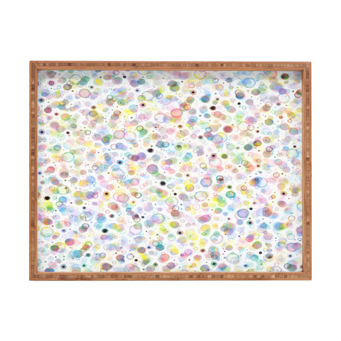 Ninola Design Multicolored pastel bubbles dream Rectangular Tray