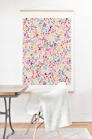 Ninola Design Multicolored Splatter Drops Painting Art Print And Hanger
