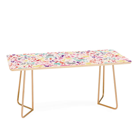 Ninola Design Multicolored Splatter Drops Painting Coffee Table