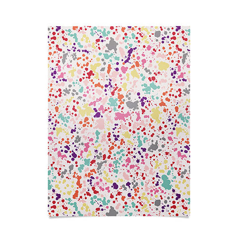 Ninola Design Multicolored Splatter Drops Painting Poster