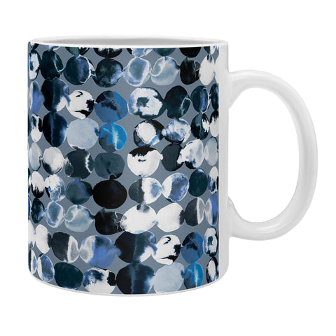 Ninola Design Navy Gray Ink Dots Coffee Mug