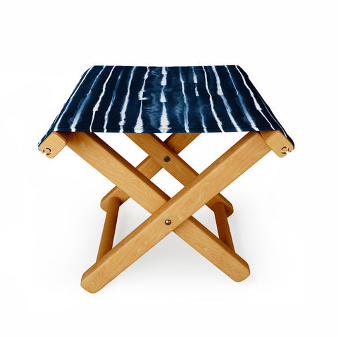 Ninola Design Navy ink stripes Folding Stool