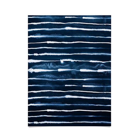 Ninola Design Navy ink stripes Poster
