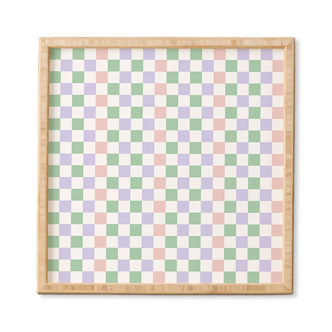 Ninola Design Nostalgic Squares Pastel Framed Wall Art