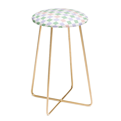 Ninola Design Nostalgic Squares Pastel Counter Stool