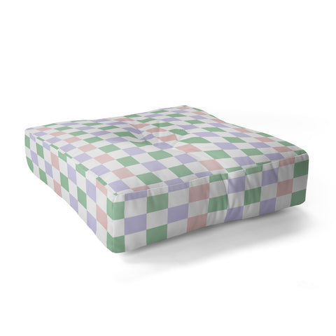 Ninola Design Nostalgic Squares Pastel Floor Pillow Square
