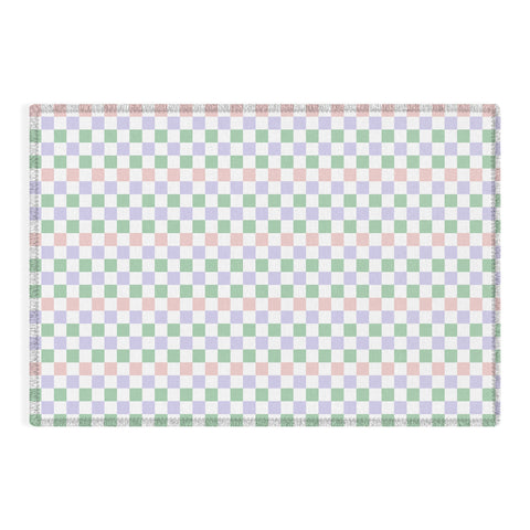 Ninola Design Nostalgic Squares Pastel Outdoor Rug