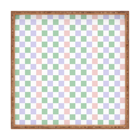 Ninola Design Nostalgic Squares Pastel Square Tray
