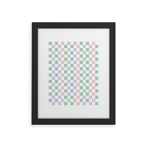 Ninola Design Nostalgic Squares Pastel Framed Art Print