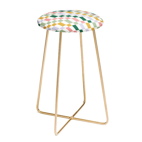 Ninola Design Nostalgic Squares Summer Counter Stool