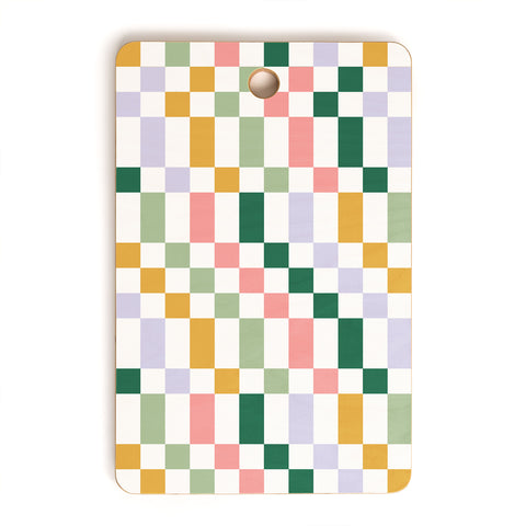 Ninola Design Nostalgic Squares Summer Cutting Board Rectangle