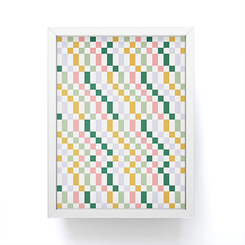 Ninola Design Nostalgic Squares Summer Framed Mini Art Print