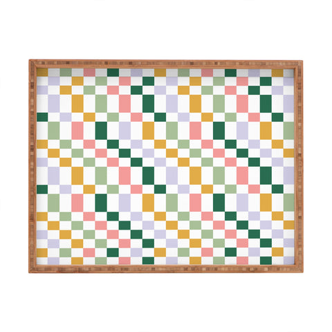 Ninola Design Nostalgic Squares Summer Rectangular Tray