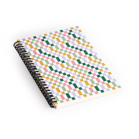Ninola Design Nostalgic Squares Summer Spiral Notebook