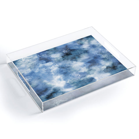Ninola Design Ocean water blues Acrylic Tray