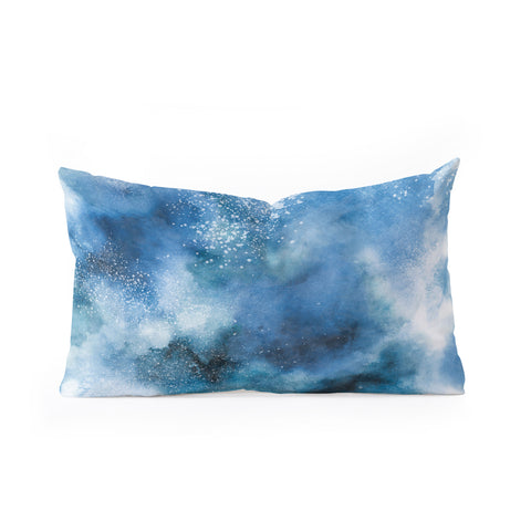 Ninola Design Ocean water blues Oblong Throw Pillow