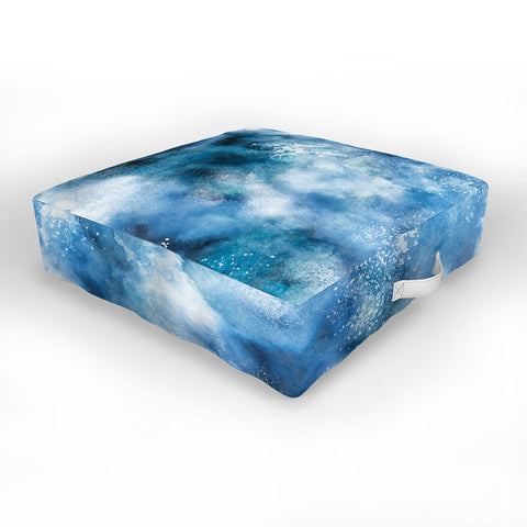 Ninola Design Ocean water blues Outdoor Floor Cushion