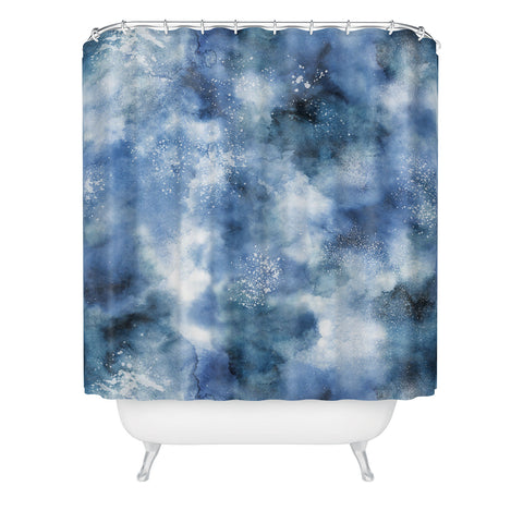 Ninola Design Ocean water blues Shower Curtain