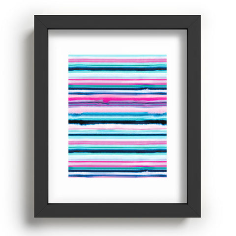 Ninola Design Ombre Sea Pink and Blue Recessed Framing Rectangle