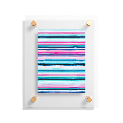 Ninola Design Ombre Sea Pink and Blue Floating Acrylic Print
