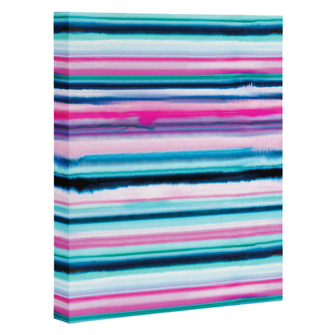 Ninola Design Ombre Sea Pink and Blue Art Canvas