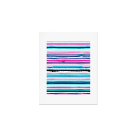 Ninola Design Ombre Sea Pink and Blue Art Print