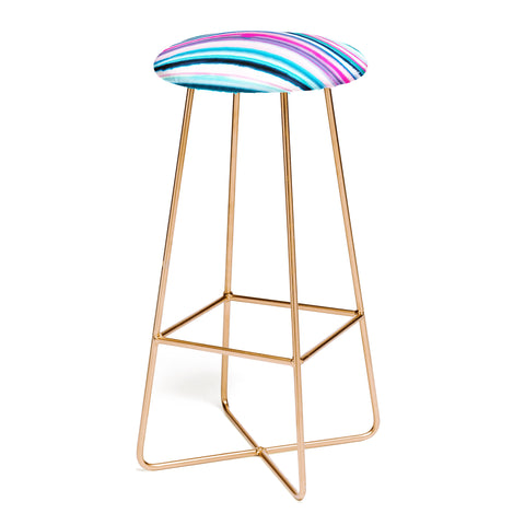 Ninola Design Ombre Sea Pink and Blue Bar Stool