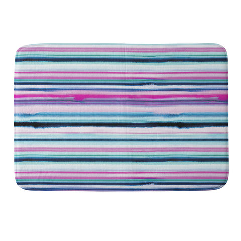 Ninola Design Ombre Sea Pink and Blue Memory Foam Bath Mat